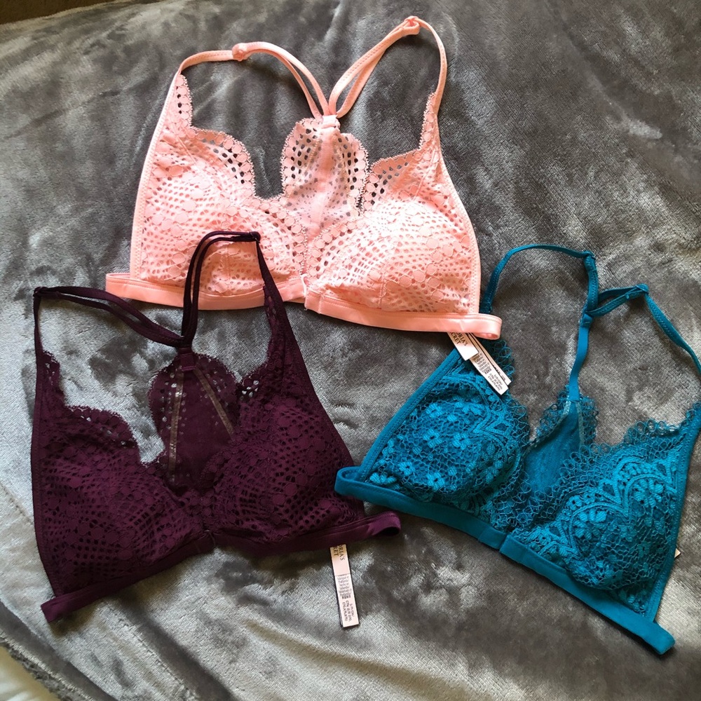 SOLD! x3 NEW Victoria Secret Lace Bralettes